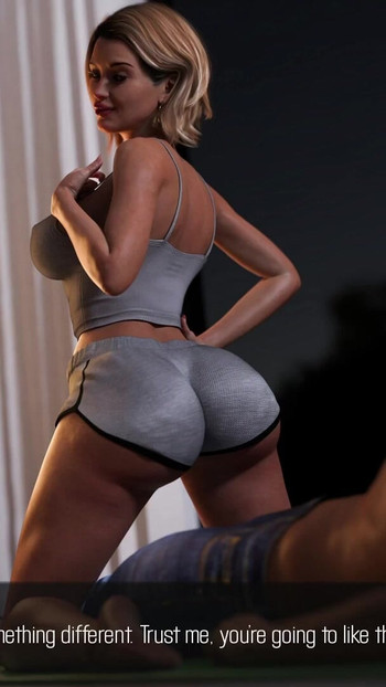 Stunning moment from "Sexy Stepmom Gives Massage To Her Pervy Stepson - 3D Hentai Animated Porn - MILF Trouble"