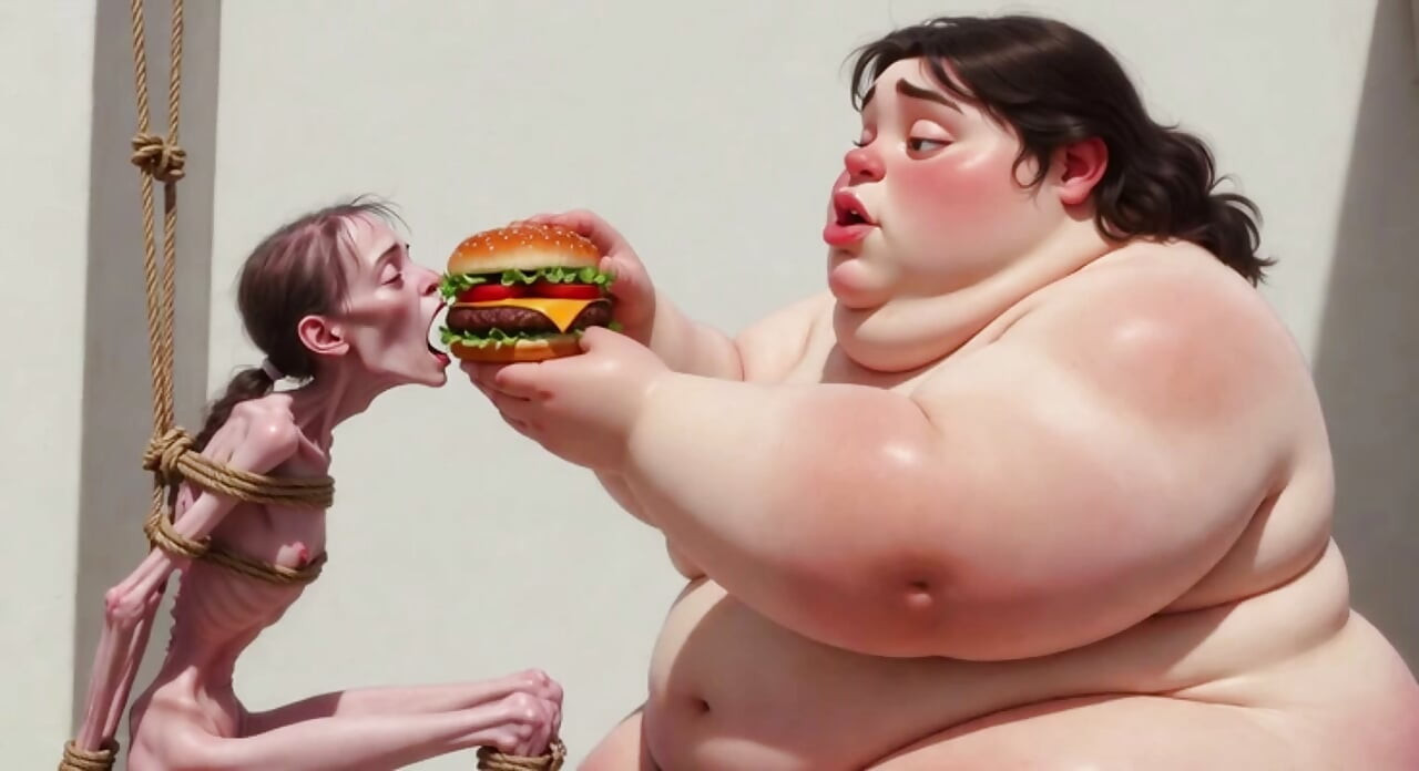 Sesi Feeding Intens - SSBBW Menghina dan Menggemukkan Gadis Kurus