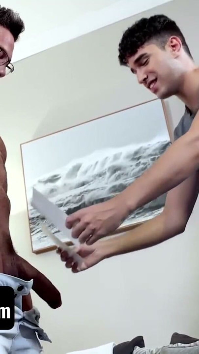 Rob Quin Catches His Stepdad Miguel Reyes Watching Some Old Nude Modeling Photos Of Him | Clip 1