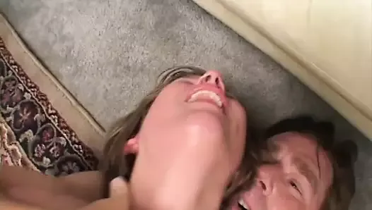 Slut gets facial cumshot after sucking dick and getting DP banged in gang fucking