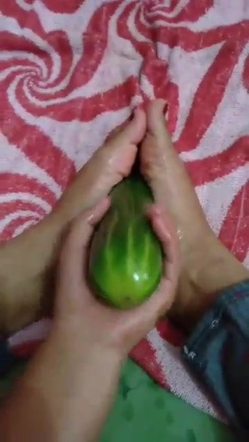 Footjob my cucumber 2
