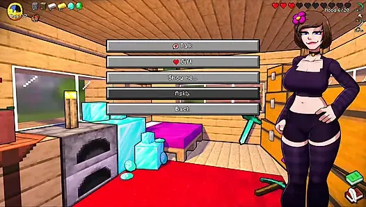 Hornycraft minecraft parodisi - steve jenny'den elmas için ıslak elle muamele alıyor