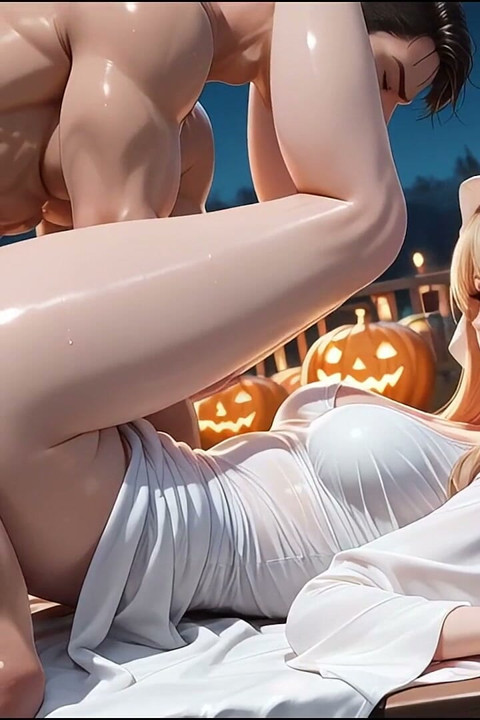 A Girl Collects Candy with the Phrase Candy or Sex in the Ai Version of Halloween