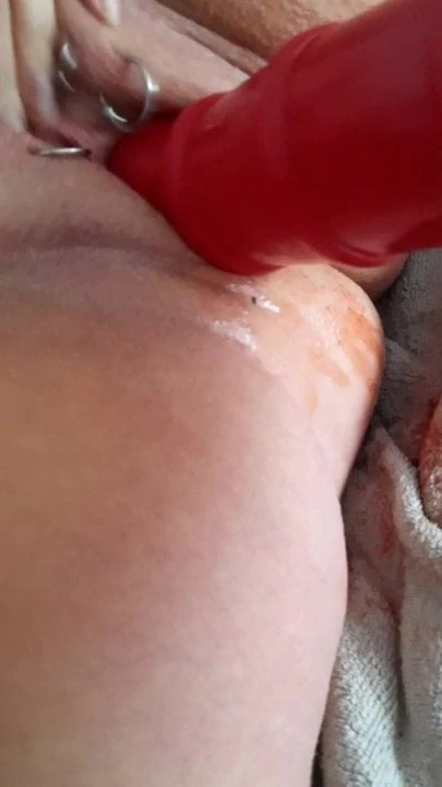 Scottish slut Sara takes the big dildo