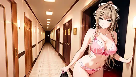 Sento Isuzu istek üzerine geldi. Sento otelde birden fazla dölleme ile anal seks yapıyor. Sento Isuzu hentai cosplay