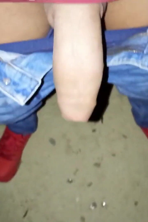 Peeing with Erection and Cumshot Under a Bridge