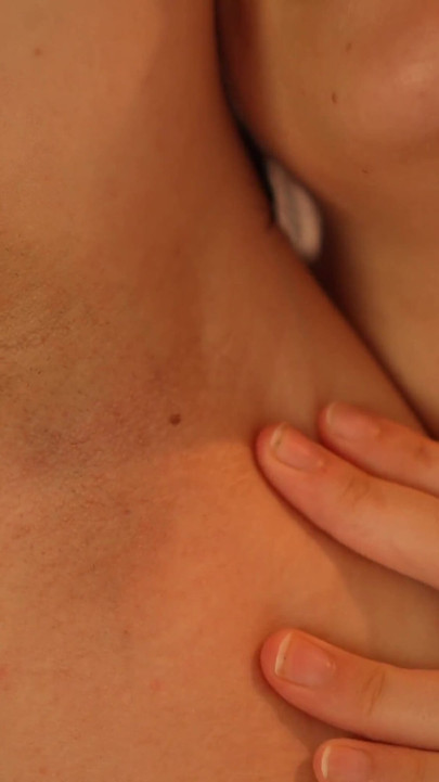 Stepsister Shows How She Shaves Her Armpits and Then Plays with Them and Shows Her Big Tits. in 4K