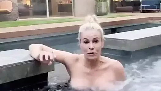 Chelsea Handler in hot tub