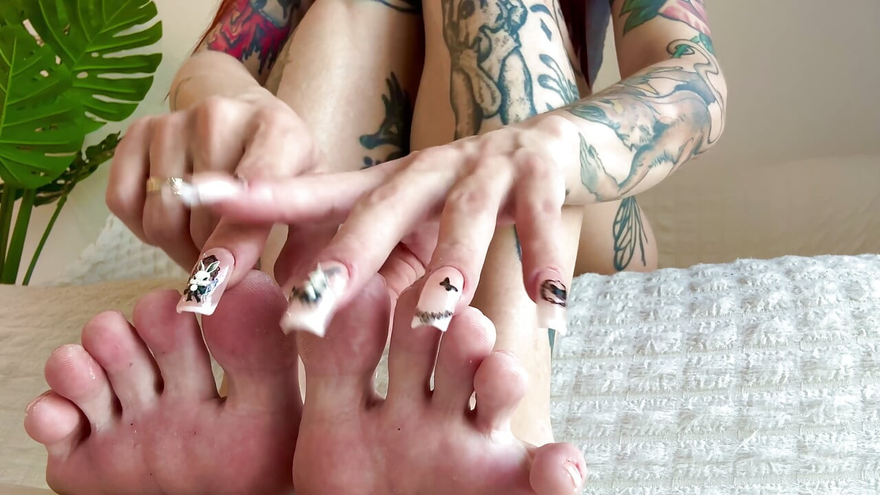 Tattooed Redhead Foot Tease & Soft Soles