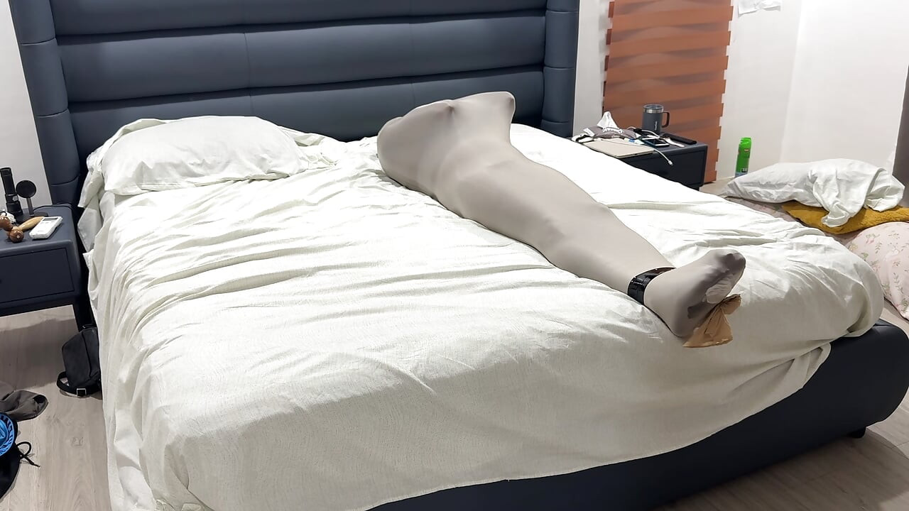 Mummified in Pantyhose Cocoon Vulnerable Encased Inside Nylon