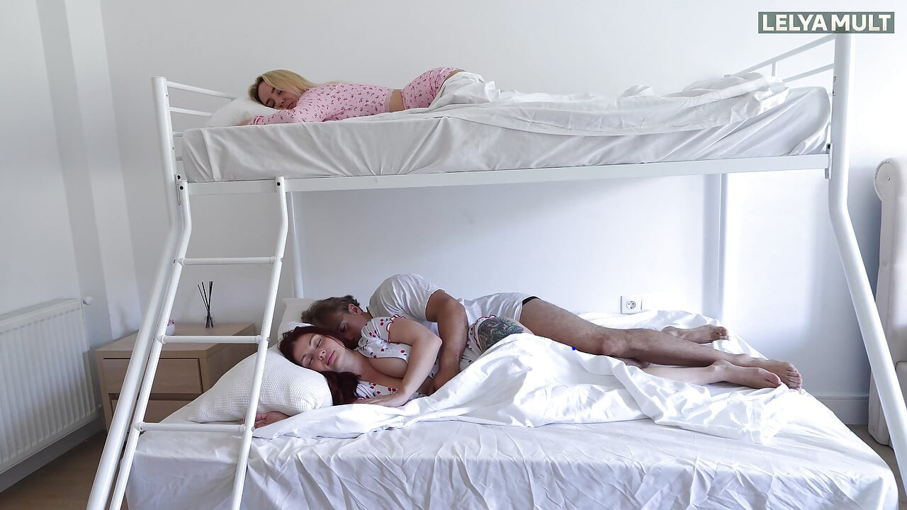 Bunk Bed Threesome Lelya Mult Gets Fucked While Bella Mur Watches & Joins