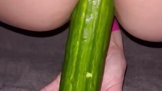 Kort plezier met mijn komkommer anaal