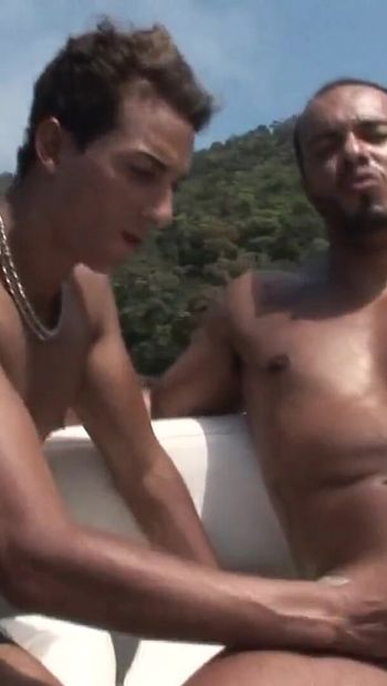 Latino Yachtsman Swabs His Boyfriend's Pop Deck on the High Seas.