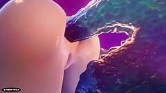 A1p2 - ANIMATION 3D - Slime quest p2 - Mona from Genshin Impact - HD uncensored
