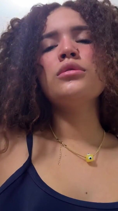 My beautiful curly-haired stepsister insists on sucking my cock and then she fucks me desperately | Clip 1