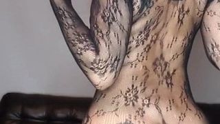Latina sexy - batido de botín de mariposa.