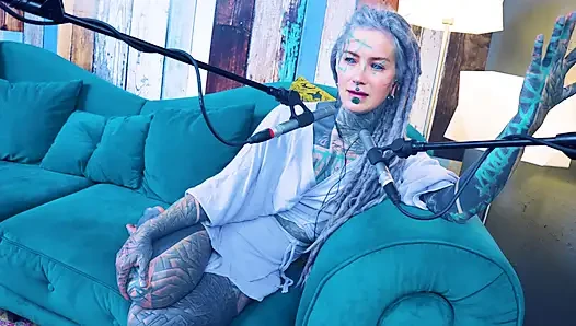 I talk about S - Shame - ASMR podcast SFW talking goth skinny girl dreadlocks tattoo model inked girl