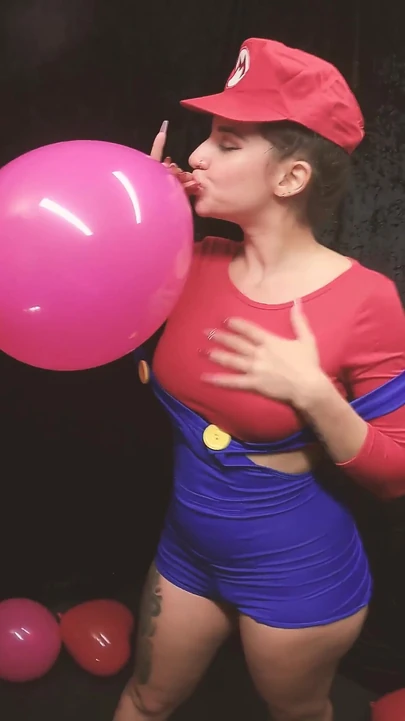 B2P Mario Bros Cosplay Belon Merah Pop Kasut Tumit Tinggi
