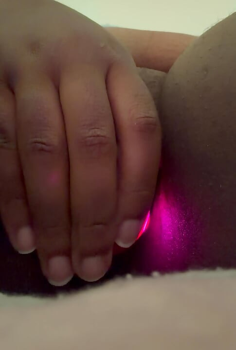 Young Hot Ebony using Vibrators