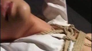 Shibari amarrado com cordas asiáticas