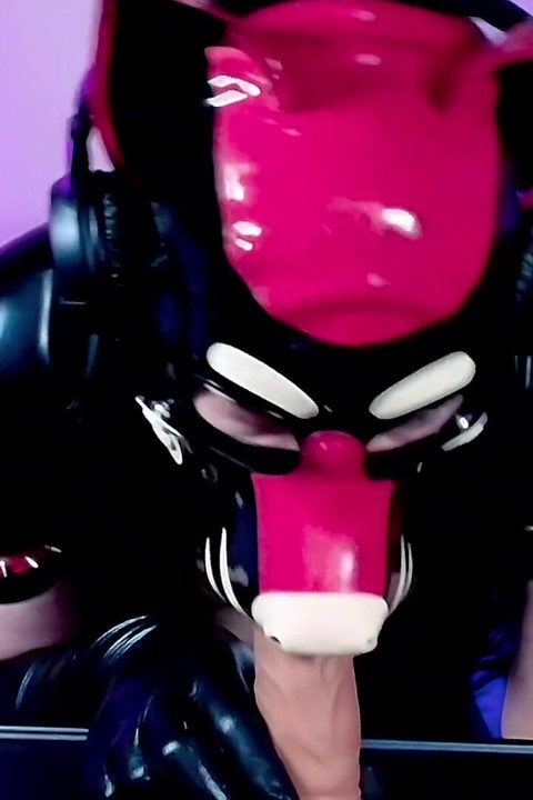 Tight Mask Restricts Sight as Cock Drives Furious Throbbing Pleasure