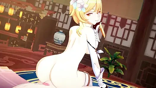 Dampak Genshin - Seks Lumine - Animasi Hentai 3D