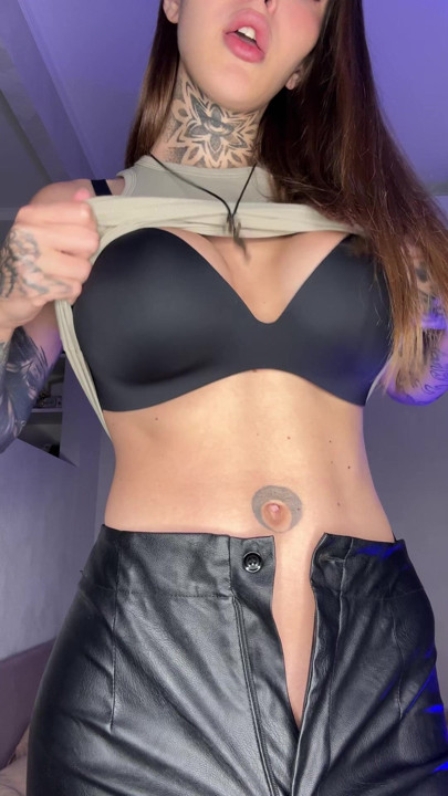 Trans mommy plays with a cock cage