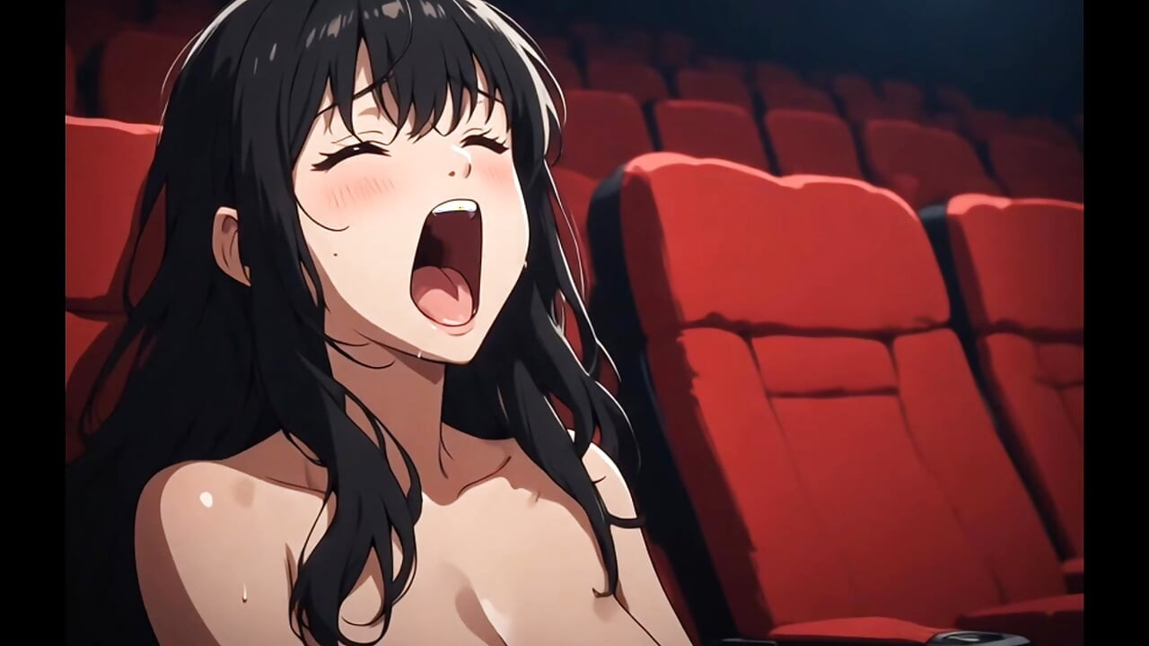 The three of them at a public movie theater.