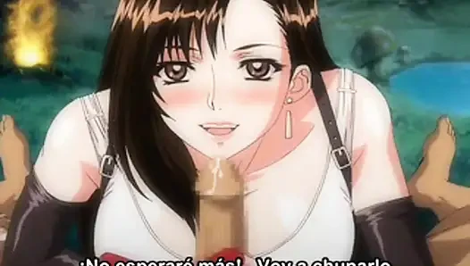 Sarcasticshovel392 sunar: Final Fantasy VII'dan Tifa Lockhart İngilizce altyazılı yoğun anime tarzı oral seks seansında yeniliyor