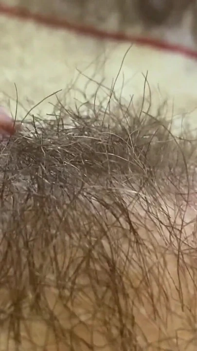 Iconic moment from "Pussy Hair trimming hairy bush fetish"