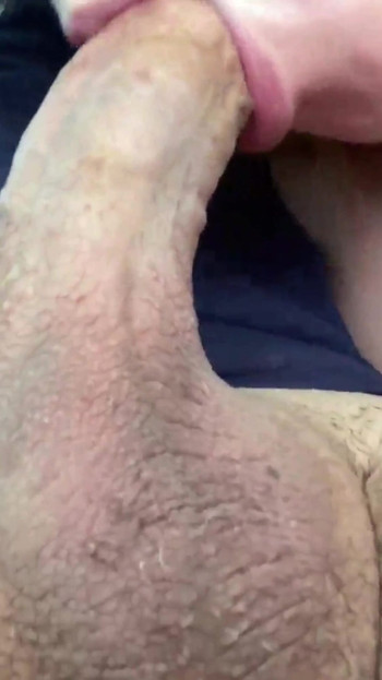 Emotional moment from "The naughty girl stopped the car and gave a blowjob and a handjob until she got a lot of cum for her"