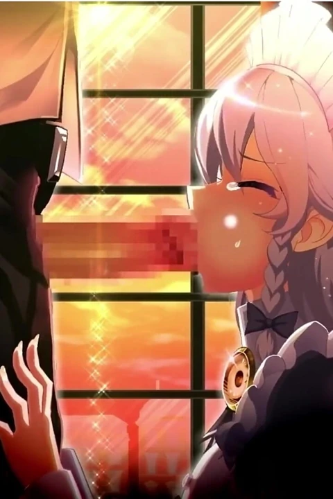 Beauty Maid Get Good Blowjob - Hentai