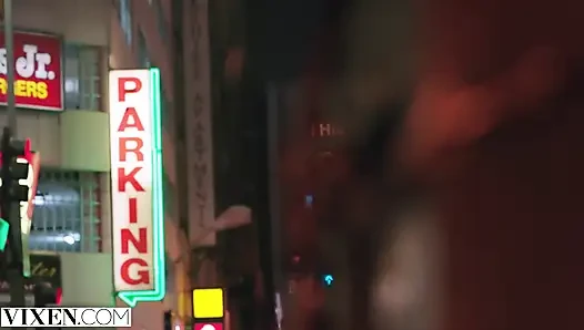 Vixen - janice griffith dan ivy wolfe menyepong di halaman belakang untuk bersenang-senang di kolam renang malam hari