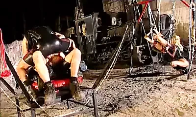 mistress Monique Covet with slaves - kinky latex fetish fun