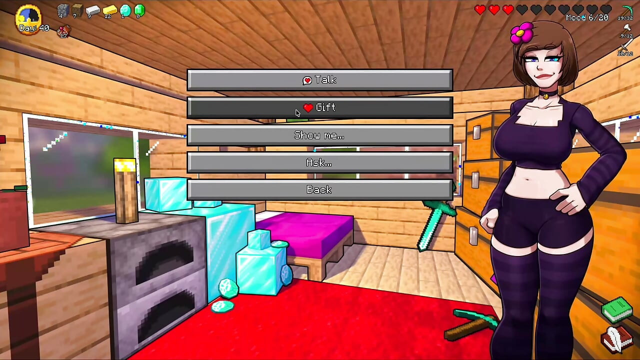 HornyCraft - Paródia de Minecraft - Steve recebe boquete de garganta profunda de Jenny para um Diamond