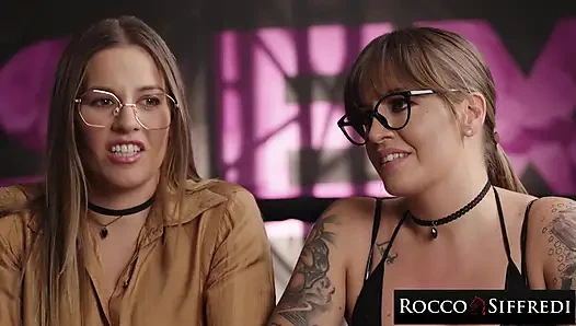 ROCCO SIFFREDI - красотку Eveline Dellai наполнили сливками после хардкорной межрасовой анальной сессии