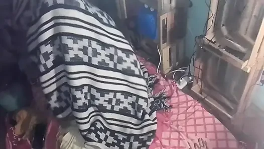 Under the blanket I kiss her and touch her