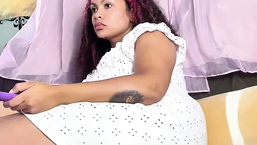 Farting on Couch Eating Cerals and Milk Chubby Girl Nonstop Rips While Watching TV