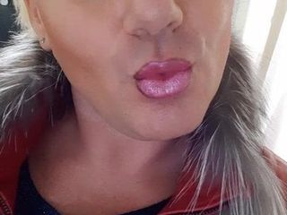 Sonyastar sexy Transvestit schöne Lippen und Lippenstift