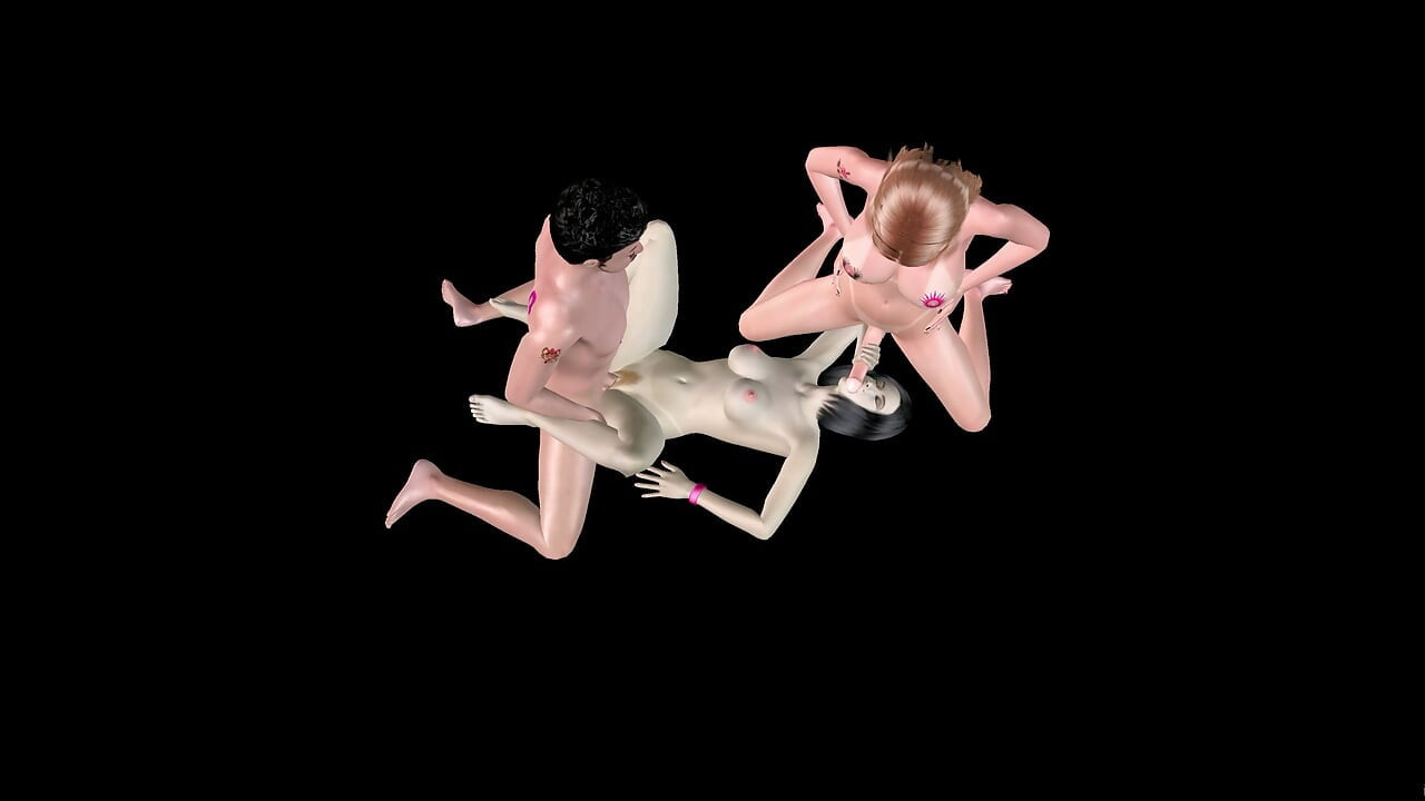 Animated Shemale Porn - Man Fucking Girl Missionary While She Licks Shemale Dick