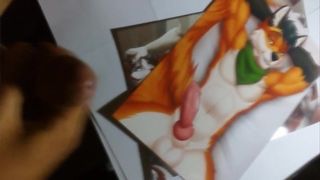 Pawing (masturbating) to new furry pic