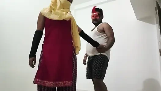 Hot Indian dever bhabhi fucking hard doggy style at home