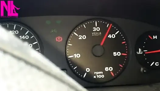 Revving and Pedal Pumping in Black Flip Flops