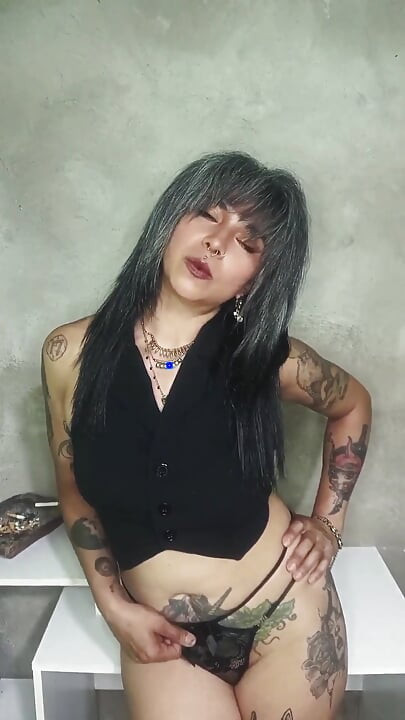 Silent Topless Smoke Seduction