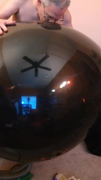 Key moment from "85) Big 36" Balloon Fun - Inflate, Jack, Pop, Cum on Pieces - Balloonbanger"