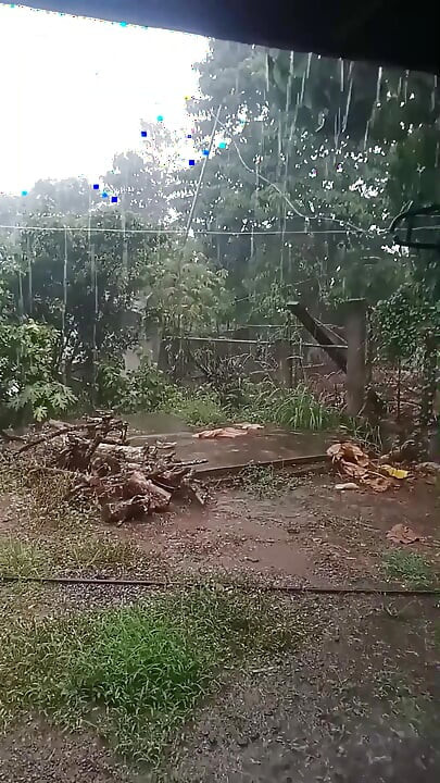Jerk off with My Fucking Doll While It's Raining Heavily Outside.