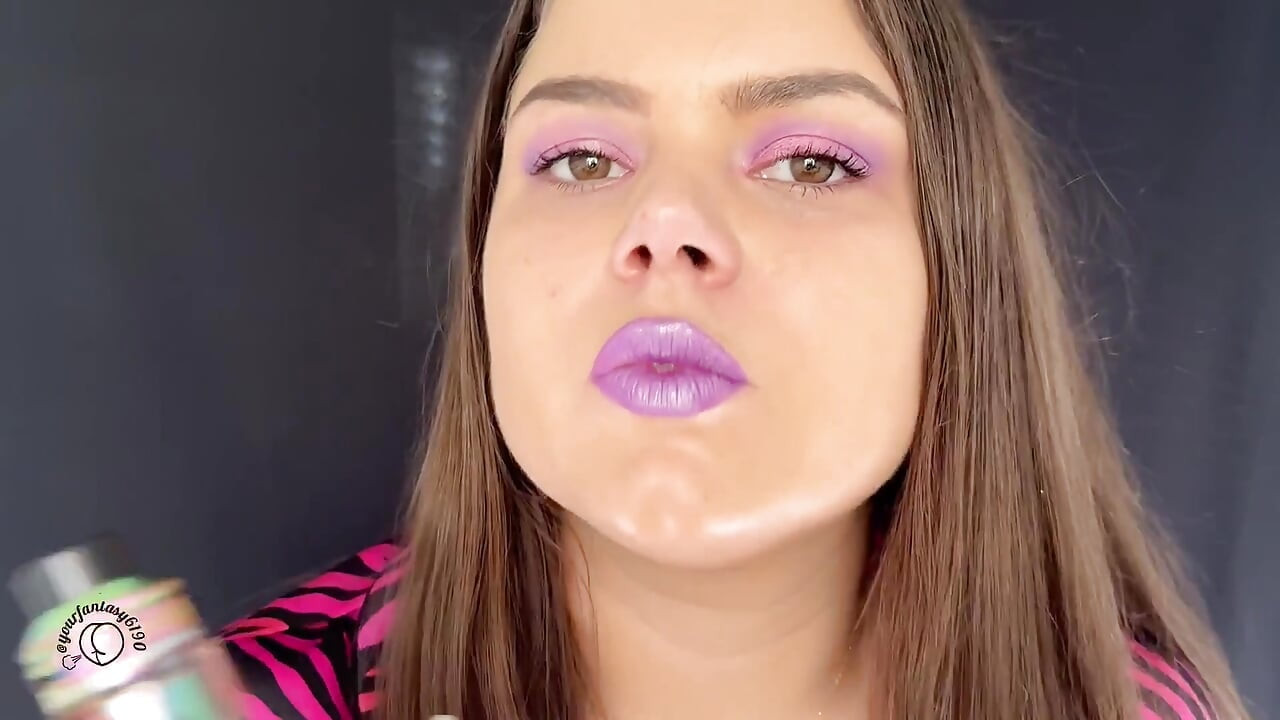 Smoking My Cigarette with Purple Lipstick in My Pijamas