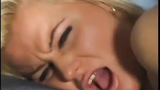Gorgeous blonde bitch gets her cunt and asshole fucked by a stud indoors