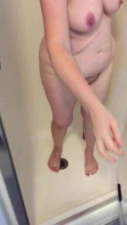 Sexy Mormon wife getting out of the shower