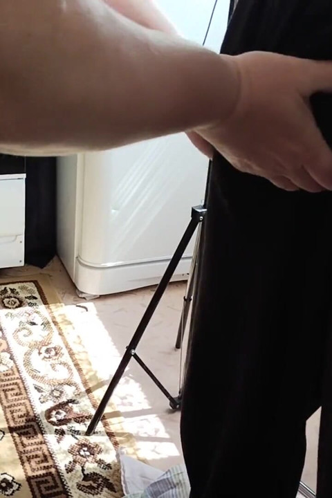 Naked stepmom masturbates my dick and I cum on her body and in her mouth